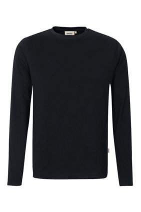 Herren-Shirt Langarm, schwarz