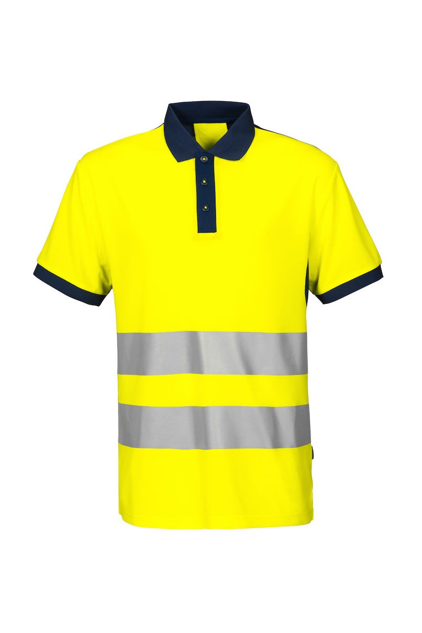 Piqué Polo EN ISO 20471 Klasse 2, gelb/schwarz
