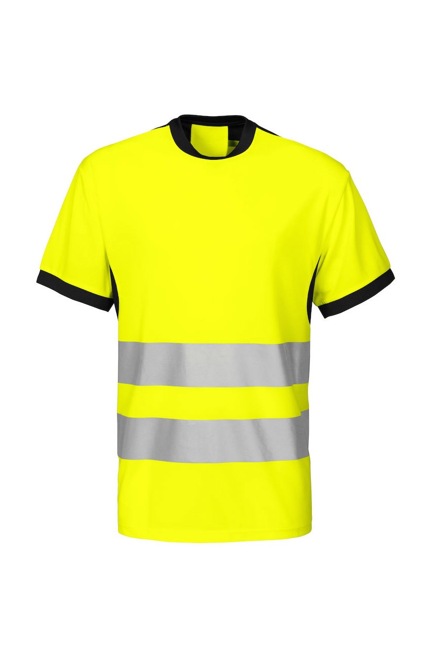 T-Shirt EN ISO 20471 Klasse 2, orange/schwarz
