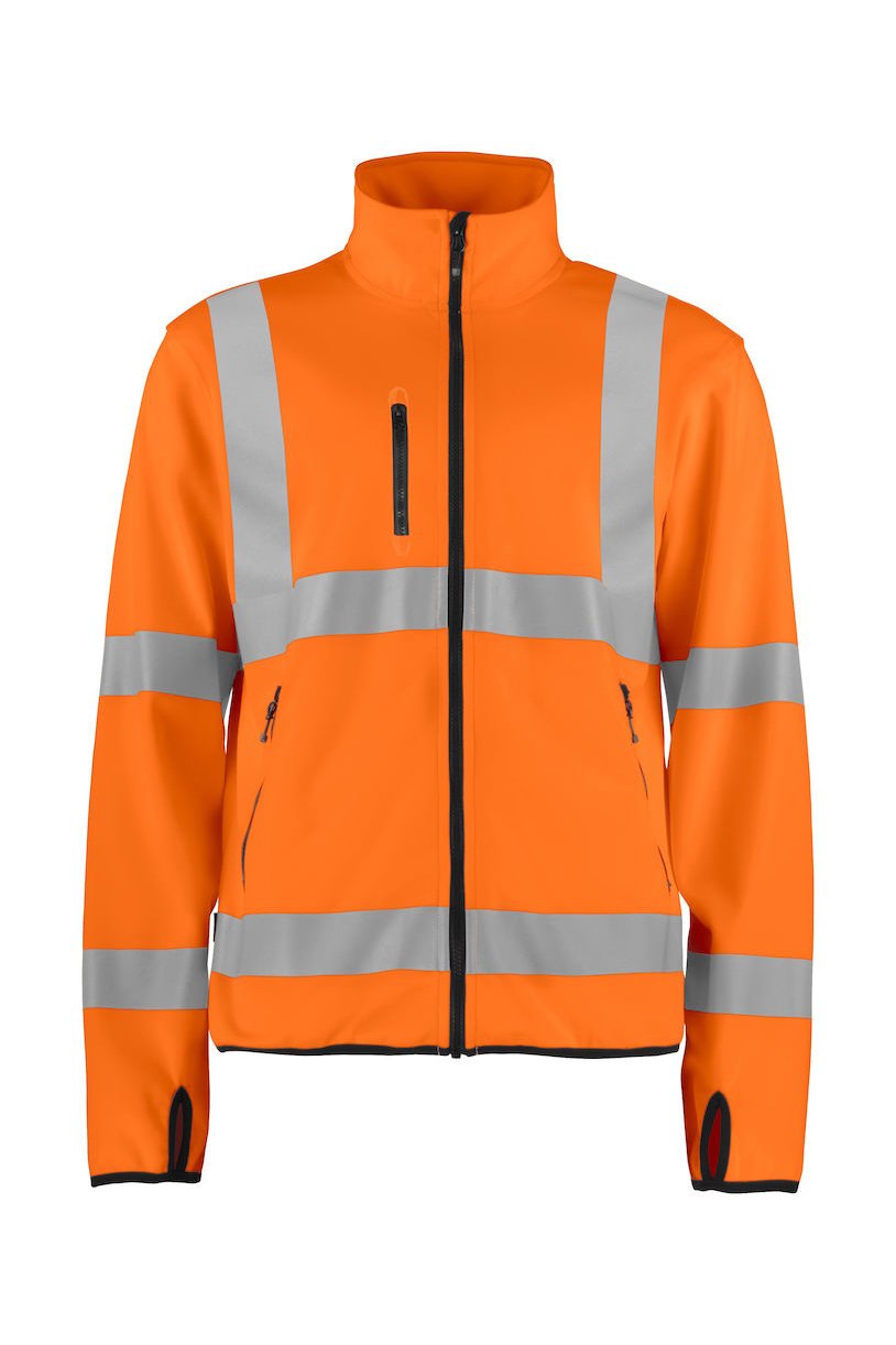 Leichte Warnschutz Softshell-Jacke EN ISO 20471 Klasse 3, gelb