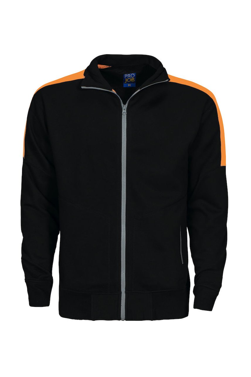 Sweatshirt, schwarz/orange