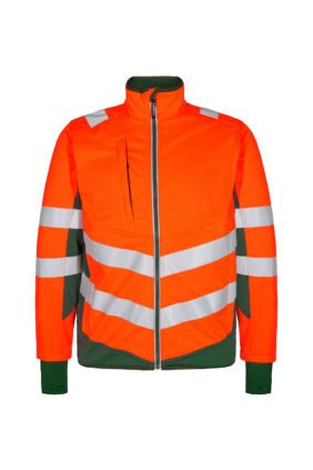 Softshelljacke EN ISO 20471, orange/grün