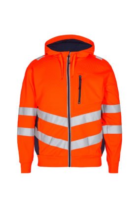 Sweatcardigan EN ISO 20471, orange/grün