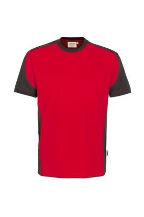 Herren-T-Shirt Performance Kurzarm, weiss / anthrazit