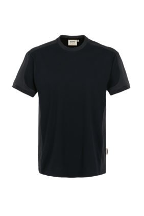 Herren-T-Shirt Performance Kurzarm, schwarz / anthrazit