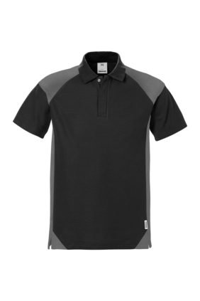 Poloshirt, schwarz/grau