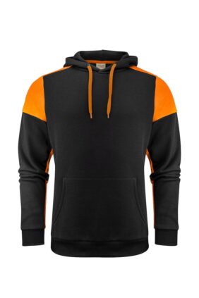 Unisex Hoodie Sweater, schwarz/orange